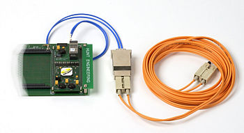 inter-board connection using fibre converter